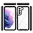 Silikon Schutzhülle Rahmen Tasche Hülle Durchsichtig Transparent 360 Grad Ganzkörper M01 für Samsung Galaxy S23 5G
