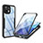Silikon Schutzhülle Rahmen Tasche Hülle Durchsichtig Transparent 360 Grad Ganzkörper M01 für Xiaomi Mi 11 Lite 5G Schwarz