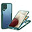 Silikon Schutzhülle Rahmen Tasche Hülle Durchsichtig Transparent 360 Grad Ganzkörper MJ1 für Samsung Galaxy A12 5G Grün