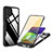 Silikon Schutzhülle Rahmen Tasche Hülle Durchsichtig Transparent 360 Grad Ganzkörper MJ1 für Samsung Galaxy A22 4G