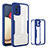 Silikon Schutzhülle Rahmen Tasche Hülle Durchsichtig Transparent 360 Grad Ganzkörper MJ1 für Samsung Galaxy F02S SM-E025F