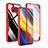 Silikon Schutzhülle Rahmen Tasche Hülle Durchsichtig Transparent 360 Grad Ganzkörper MJ1 für Xiaomi Poco X3 Pro Rot