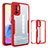 Silikon Schutzhülle Rahmen Tasche Hülle Durchsichtig Transparent 360 Grad Ganzkörper MJ1 für Xiaomi Redmi Note 10 5G Rot