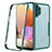 Silikon Schutzhülle Rahmen Tasche Hülle Durchsichtig Transparent 360 Grad Ganzkörper MJ2 für Samsung Galaxy A32 5G Grün