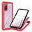 Silikon Schutzhülle Rahmen Tasche Hülle Durchsichtig Transparent 360 Grad Ganzkörper YB2 für Samsung Galaxy S20 FE 4G Rot