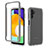 Silikon Schutzhülle Rahmen Tasche Hülle Durchsichtig Transparent 360 Grad Ganzkörper ZJ1 für Samsung Galaxy A13 5G Grau