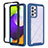 Silikon Schutzhülle Rahmen Tasche Hülle Durchsichtig Transparent 360 Grad Ganzkörper ZJ1 für Samsung Galaxy A52s 5G Blau