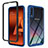 Silikon Schutzhülle Rahmen Tasche Hülle Durchsichtig Transparent 360 Grad Ganzkörper ZJ1 für Samsung Galaxy A70S Blau