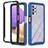 Silikon Schutzhülle Rahmen Tasche Hülle Durchsichtig Transparent 360 Grad Ganzkörper ZJ1 für Samsung Galaxy M32 5G Blau