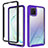 Silikon Schutzhülle Rahmen Tasche Hülle Durchsichtig Transparent 360 Grad Ganzkörper ZJ1 für Samsung Galaxy M60s Helles Lila
