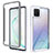 Silikon Schutzhülle Rahmen Tasche Hülle Durchsichtig Transparent 360 Grad Ganzkörper ZJ1 für Samsung Galaxy M60s Weiß