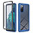 Silikon Schutzhülle Rahmen Tasche Hülle Durchsichtig Transparent 360 Grad Ganzkörper ZJ1 für Samsung Galaxy S20 FE 5G Blau