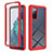 Silikon Schutzhülle Rahmen Tasche Hülle Durchsichtig Transparent 360 Grad Ganzkörper ZJ1 für Samsung Galaxy S20 FE 5G Rot