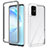 Silikon Schutzhülle Rahmen Tasche Hülle Durchsichtig Transparent 360 Grad Ganzkörper ZJ1 für Samsung Galaxy S20 Plus Weiß