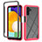 Silikon Schutzhülle Rahmen Tasche Hülle Durchsichtig Transparent 360 Grad Ganzkörper ZJ2 für Samsung Galaxy A04s Pink