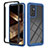 Silikon Schutzhülle Rahmen Tasche Hülle Durchsichtig Transparent 360 Grad Ganzkörper ZJ2 für Samsung Galaxy A15 4G Blau