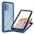 Silikon Schutzhülle Rahmen Tasche Hülle Durchsichtig Transparent 360 Grad Ganzkörper ZJ2 für Samsung Galaxy A32 4G Blau