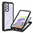 Silikon Schutzhülle Rahmen Tasche Hülle Durchsichtig Transparent 360 Grad Ganzkörper ZJ2 für Samsung Galaxy A52s 5G Schwarz