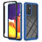 Silikon Schutzhülle Rahmen Tasche Hülle Durchsichtig Transparent 360 Grad Ganzkörper ZJ2 für Samsung Galaxy A82 5G Blau