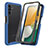 Silikon Schutzhülle Rahmen Tasche Hülle Durchsichtig Transparent 360 Grad Ganzkörper ZJ3 für Samsung Galaxy A13 5G Blau