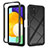 Silikon Schutzhülle Rahmen Tasche Hülle Durchsichtig Transparent 360 Grad Ganzkörper ZJ3 für Samsung Galaxy A22 5G Schwarz