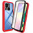 Silikon Schutzhülle Rahmen Tasche Hülle Durchsichtig Transparent 360 Grad Ganzkörper ZJ3 für Xiaomi POCO C31 Rot