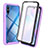Silikon Schutzhülle Rahmen Tasche Hülle Durchsichtig Transparent 360 Grad Ganzkörper ZJ3 für Xiaomi Redmi 9A Violett