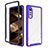 Silikon Schutzhülle Rahmen Tasche Hülle Durchsichtig Transparent 360 Grad Ganzkörper ZJ4 für LG Velvet 5G Violett