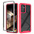Silikon Schutzhülle Rahmen Tasche Hülle Durchsichtig Transparent 360 Grad Ganzkörper ZJ4 für Samsung Galaxy A15 4G Pink