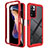 Silikon Schutzhülle Rahmen Tasche Hülle Durchsichtig Transparent 360 Grad Ganzkörper ZJ4 für Xiaomi Mi 11i 5G (2022) Rot