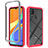 Silikon Schutzhülle Rahmen Tasche Hülle Durchsichtig Transparent 360 Grad Ganzkörper ZJ4 für Xiaomi POCO C31 Pink