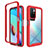 Silikon Schutzhülle Rahmen Tasche Hülle Durchsichtig Transparent 360 Grad Ganzkörper ZJ4 für Xiaomi Redmi 10 4G Rot