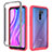 Silikon Schutzhülle Rahmen Tasche Hülle Durchsichtig Transparent 360 Grad Ganzkörper ZJ4 für Xiaomi Redmi 9 Pink