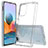 Silikon Schutzhülle Rahmen Tasche Hülle Durchsichtig Transparent 360 Grad Ganzkörper ZJ5 für Xiaomi Redmi Note 10 Pro 4G