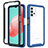 Silikon Schutzhülle Rahmen Tasche Hülle Durchsichtig Transparent 360 Grad Ganzkörper ZJ6 für Samsung Galaxy A32 4G Blau