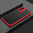 Silikon Schutzhülle Rahmen Tasche Hülle Durchsichtig Transparent für Oppo A56S 5G Rot