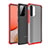 Silikon Schutzhülle Rahmen Tasche Hülle Durchsichtig Transparent für Samsung Galaxy A72 4G Rot