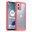 Silikon Schutzhülle Rahmen Tasche Hülle Durchsichtig Transparent J01S für Motorola Moto G53 5G Rot