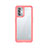 Silikon Schutzhülle Rahmen Tasche Hülle Durchsichtig Transparent J01S für Oppo K9 Pro 5G Rot