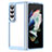 Silikon Schutzhülle Rahmen Tasche Hülle Durchsichtig Transparent J01S für Samsung Galaxy Z Fold4 5G Blau