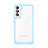 Silikon Schutzhülle Rahmen Tasche Hülle Durchsichtig Transparent M03 für Samsung Galaxy S21 FE 5G Blau
