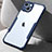 Silikon Schutzhülle Rahmen Tasche Hülle Durchsichtig Transparent Spiegel für Apple iPhone 15 Blau