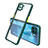 Silikon Schutzhülle Rahmen Tasche Hülle Durchsichtig Transparent Spiegel für Oppo F17 Pro Nachtgrün