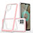Silikon Schutzhülle Rahmen Tasche Hülle Durchsichtig Transparent Spiegel MQ1 für Samsung Galaxy A12 5G Rosegold