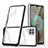 Silikon Schutzhülle Rahmen Tasche Hülle Durchsichtig Transparent Spiegel MQ1 für Samsung Galaxy A12 5G Schwarz