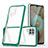 Silikon Schutzhülle Rahmen Tasche Hülle Durchsichtig Transparent Spiegel MQ1 für Samsung Galaxy M12 Grün