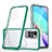 Silikon Schutzhülle Rahmen Tasche Hülle Durchsichtig Transparent Spiegel MQ1 für Xiaomi Redmi 10 4G Grün