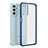 Silikon Schutzhülle Rahmen Tasche Hülle Durchsichtig Transparent WL1 für Samsung Galaxy F23 5G Blau
