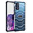 Silikon Schutzhülle Rahmen Tasche Hülle Durchsichtig Transparent WL2 für Samsung Galaxy S20 Plus Königs Blau