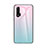Silikon Schutzhülle Rahmen Tasche Hülle Spiegel Farbverlauf Regenbogen für Huawei Nova 6 Cyan
